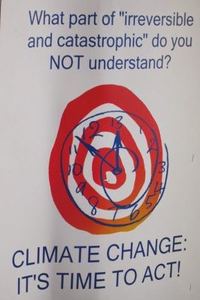 Climate change poster, London UK