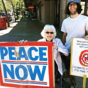 Dotty Dale at Peace Vigil, Bellingham WA, USA