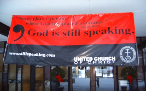 God is still speaking KCC banner