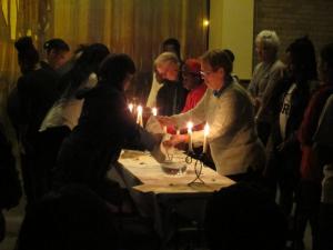 Maundy Thursday, washing of the hands, New Cross, London, UK -- Ana Gobledale