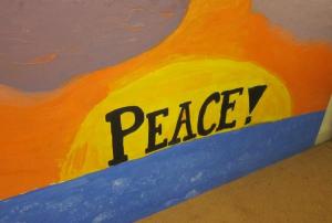 Peace mural, St Andrew's URC, London