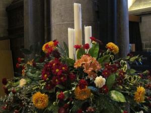 Autumn arrangement, Salisbury Cathedral, UK -- Ana Gobledale