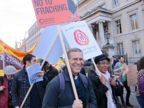Climate change march, London UK -- photo by Ana Gobledale