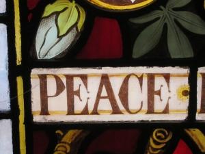 Peace window, Salisbury United Reformed Church UK -- Ana Gobledale