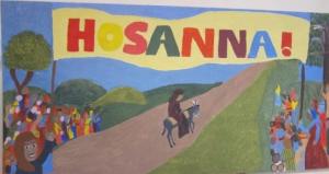 Hosanna Palm Sunday Mural, painted by the youth, London, UK -- Ana Gobledale