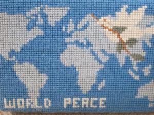 Peace world dove stitchery, Warminster, Wiltshire, UK 