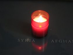 Candle for areas of conflict, Salisbury cathedral