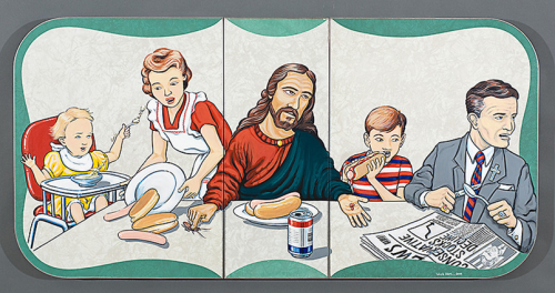 Jesus and the modern family at dinner