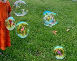 Blowing bubbles -- Claire Daley, USA