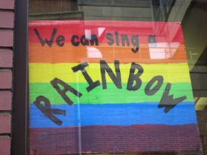 Rainbow banner, Chester UK