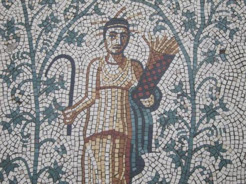 Roman mosaic, Harvest, Chester UK