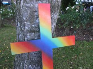 Salisbury Pride, cross created by Robyn Golden-Hann