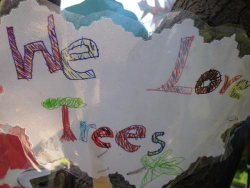 We love trees, tree Festival, Hilly Fields, London UK -- photo by Ana Gobledale