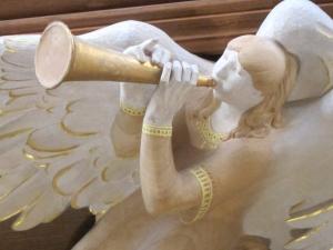 angel trumpet musician, Bath Abbey UK