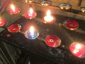prayer candles, Bristol Cathedral, UK